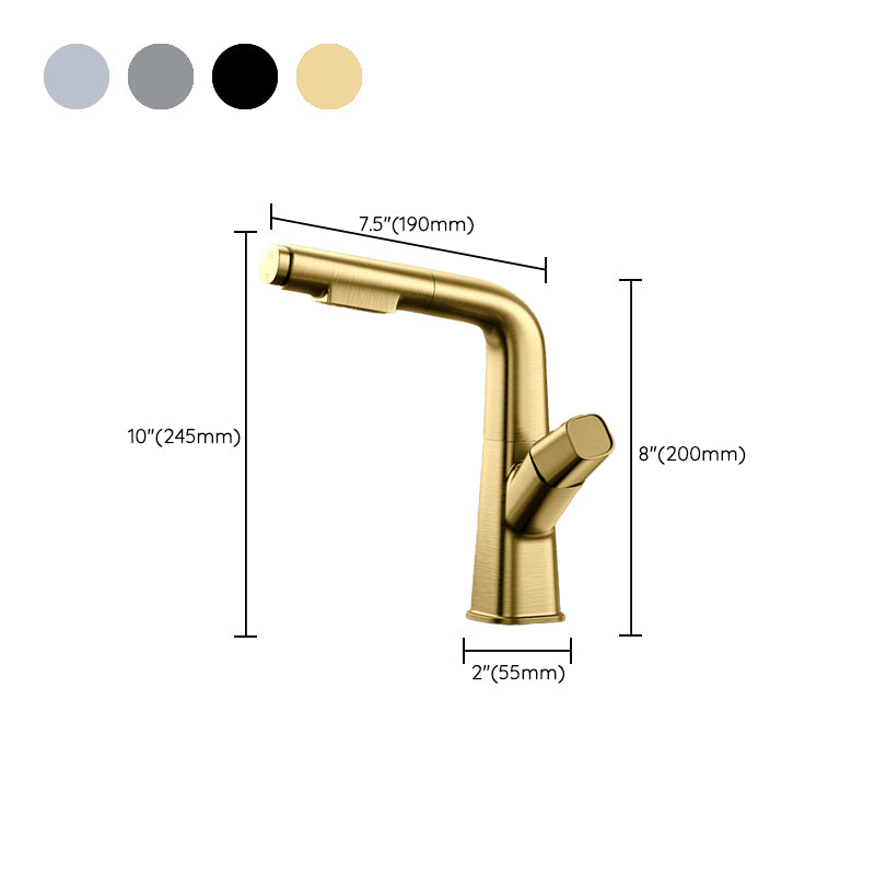 1 Handles Contemporary Vessel Sink Faucet 1 Hole Faucet for Bathroom Clearhalo 'Bathroom Remodel & Bathroom Fixtures' 'Bathroom Sink Faucets' 'Bathroom Sinks & Faucet Components' 'bathroom_sink_faucets' 'Home Improvement' 'home_improvement' 'home_improvement_bathroom_sink_faucets' 6131493