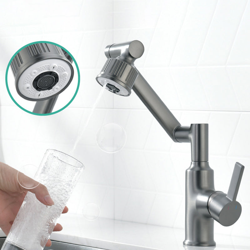 Contemporary Style Faucets One Lever Handles Vessel Sink Faucets Clearhalo 'Bathroom Remodel & Bathroom Fixtures' 'Bathroom Sink Faucets' 'Bathroom Sinks & Faucet Components' 'bathroom_sink_faucets' 'Home Improvement' 'home_improvement' 'home_improvement_bathroom_sink_faucets' 6131494