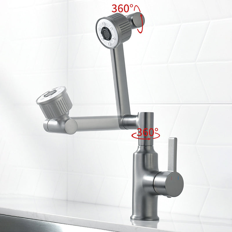 Contemporary Style Faucets One Lever Handles Vessel Sink Faucets Clearhalo 'Bathroom Remodel & Bathroom Fixtures' 'Bathroom Sink Faucets' 'Bathroom Sinks & Faucet Components' 'bathroom_sink_faucets' 'Home Improvement' 'home_improvement' 'home_improvement_bathroom_sink_faucets' 6131499