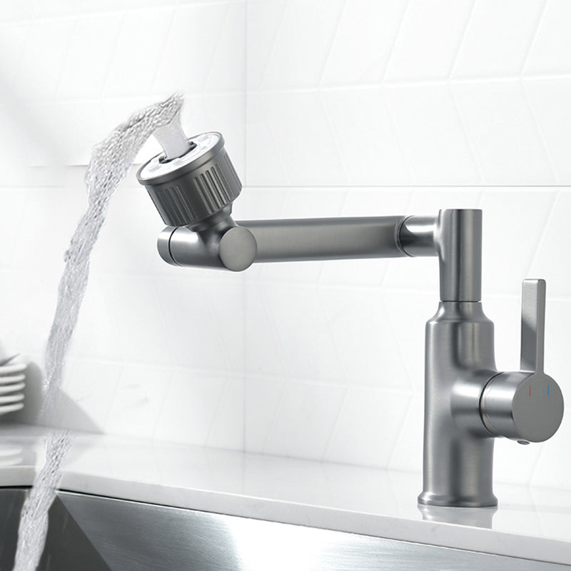 Contemporary Style Faucets One Lever Handles Vessel Sink Faucets Clearhalo 'Bathroom Remodel & Bathroom Fixtures' 'Bathroom Sink Faucets' 'Bathroom Sinks & Faucet Components' 'bathroom_sink_faucets' 'Home Improvement' 'home_improvement' 'home_improvement_bathroom_sink_faucets' 6131500