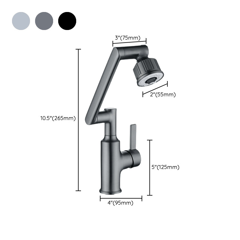 Contemporary Style Faucets One Lever Handles Vessel Sink Faucets Clearhalo 'Bathroom Remodel & Bathroom Fixtures' 'Bathroom Sink Faucets' 'Bathroom Sinks & Faucet Components' 'bathroom_sink_faucets' 'Home Improvement' 'home_improvement' 'home_improvement_bathroom_sink_faucets' 6131514