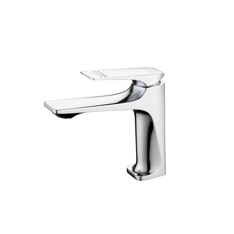 Modern Bathroom Faucet Brass Low Arc Lever Handles with Water Hose Sink Faucet Clearhalo 'Bathroom Remodel & Bathroom Fixtures' 'Bathroom Sink Faucets' 'Bathroom Sinks & Faucet Components' 'bathroom_sink_faucets' 'Home Improvement' 'home_improvement' 'home_improvement_bathroom_sink_faucets' 6131524
