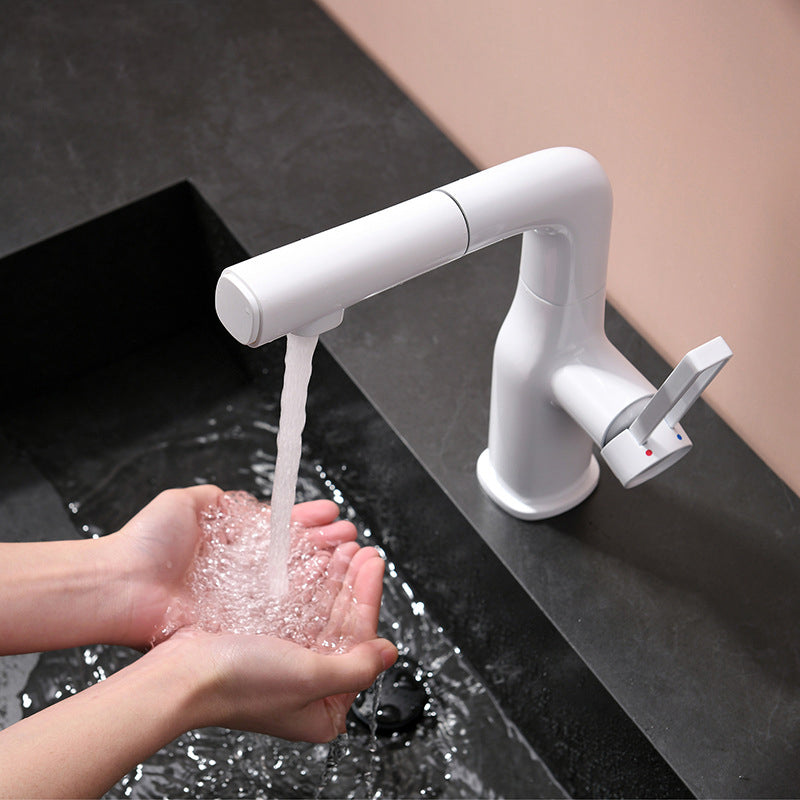 Adjustable 1 Handle Vessel Faucet Circular Lever Handles Faucet for Bathroom Clearhalo 'Bathroom Remodel & Bathroom Fixtures' 'Bathroom Sink Faucets' 'Bathroom Sinks & Faucet Components' 'bathroom_sink_faucets' 'Home Improvement' 'home_improvement' 'home_improvement_bathroom_sink_faucets' 6131543