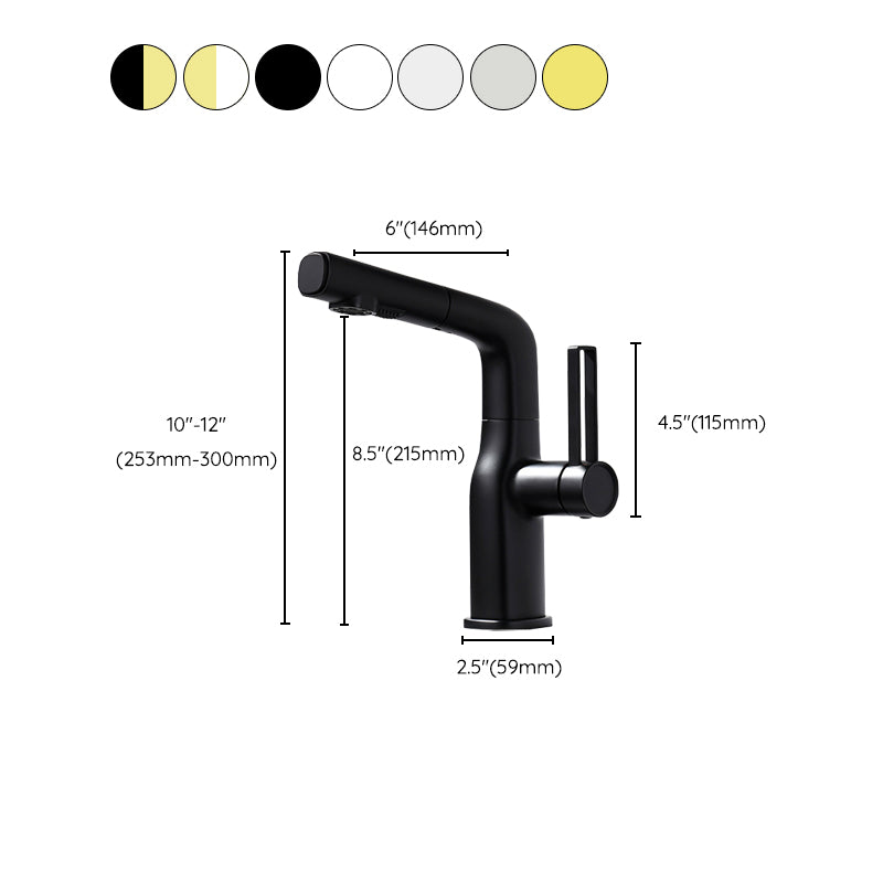 Adjustable 1 Handle Vessel Faucet Circular Lever Handles Faucet for Bathroom Clearhalo 'Bathroom Remodel & Bathroom Fixtures' 'Bathroom Sink Faucets' 'Bathroom Sinks & Faucet Components' 'bathroom_sink_faucets' 'Home Improvement' 'home_improvement' 'home_improvement_bathroom_sink_faucets' 6131554