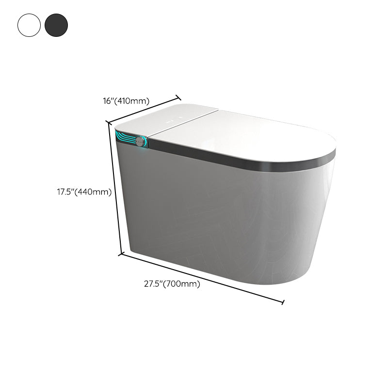 Heated Seat Modern Toilet Concealed Tank One-Piece Flush Toilet with Slow Close Seat Clearhalo 'Bathroom Remodel & Bathroom Fixtures' 'Home Improvement' 'home_improvement' 'home_improvement_toilets' 'Toilets & Bidets' 'Toilets' 6135510