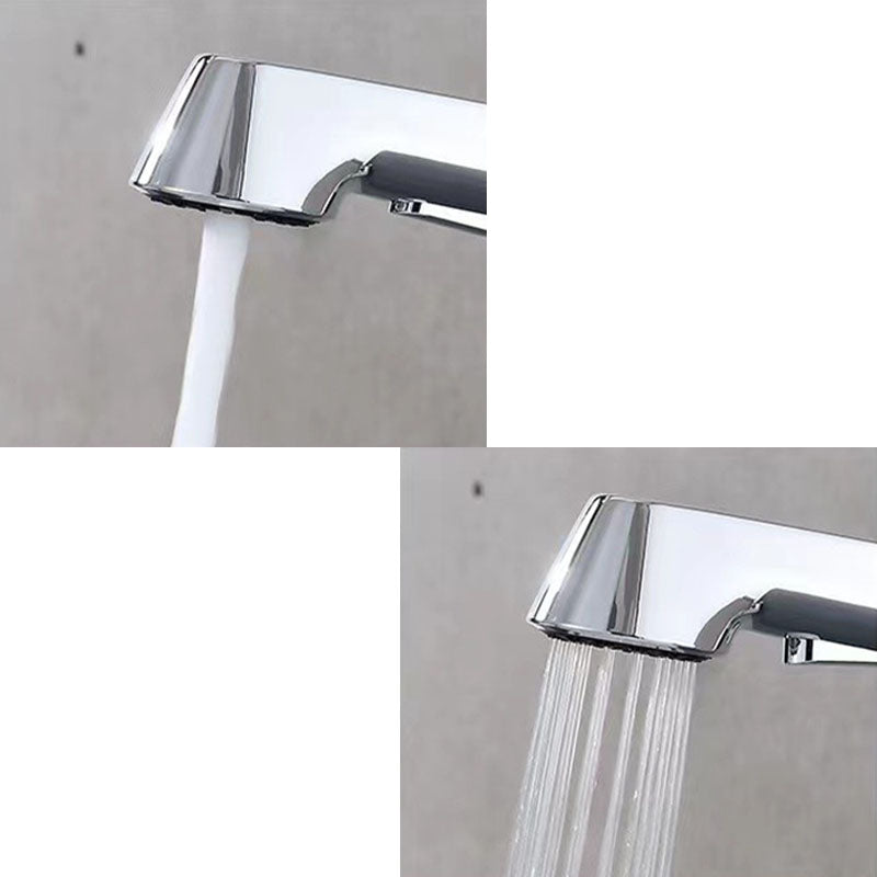 Contemporary Style Faucets Centerset Lever Handles Faucets for Bathroom Clearhalo 'Accueil' 'Amélioration Domiciliaire' 'bathroom_sink_faucets' 'Ensembles de Lavabo & de Robinet de Toilette' 'home_improvement' 'home_improvement_bathroom_sink_faucets' 'Robinet de Lavabo de Salle de Bain' 'Rénovation et Équipement de Salle de Bain' 6139939