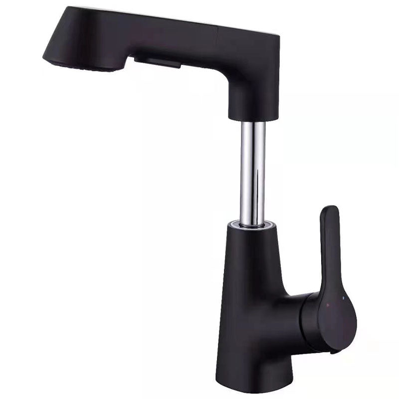 Contemporary Style Faucets Centerset Lever Handles Faucets for Bathroom Clearhalo 'Accueil' 'Amélioration Domiciliaire' 'bathroom_sink_faucets' 'Ensembles de Lavabo & de Robinet de Toilette' 'home_improvement' 'home_improvement_bathroom_sink_faucets' 'Robinet de Lavabo de Salle de Bain' 'Rénovation et Équipement de Salle de Bain' 6139949