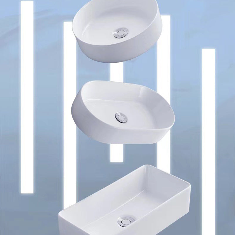 Modern Vessel Bathroom Sink Porcelain White Wash Stand for Bathroom Clearhalo 'Bathroom Remodel & Bathroom Fixtures' 'Bathroom Sinks & Faucet Components' 'Bathroom Sinks' 'bathroom_sink' 'Home Improvement' 'home_improvement' 'home_improvement_bathroom_sink' 6140155