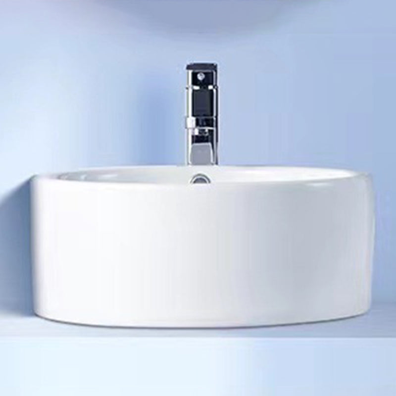 Modern Vessel Bathroom Sink Porcelain White Wash Stand for Bathroom Clearhalo 'Bathroom Remodel & Bathroom Fixtures' 'Bathroom Sinks & Faucet Components' 'Bathroom Sinks' 'bathroom_sink' 'Home Improvement' 'home_improvement' 'home_improvement_bathroom_sink' 6140157