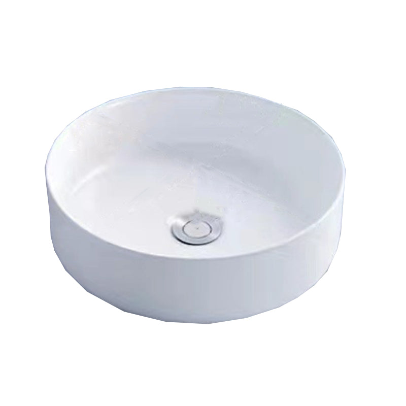 Modern Vessel Bathroom Sink Porcelain White Wash Stand for Bathroom Clearhalo 'Bathroom Remodel & Bathroom Fixtures' 'Bathroom Sinks & Faucet Components' 'Bathroom Sinks' 'bathroom_sink' 'Home Improvement' 'home_improvement' 'home_improvement_bathroom_sink' 6140160