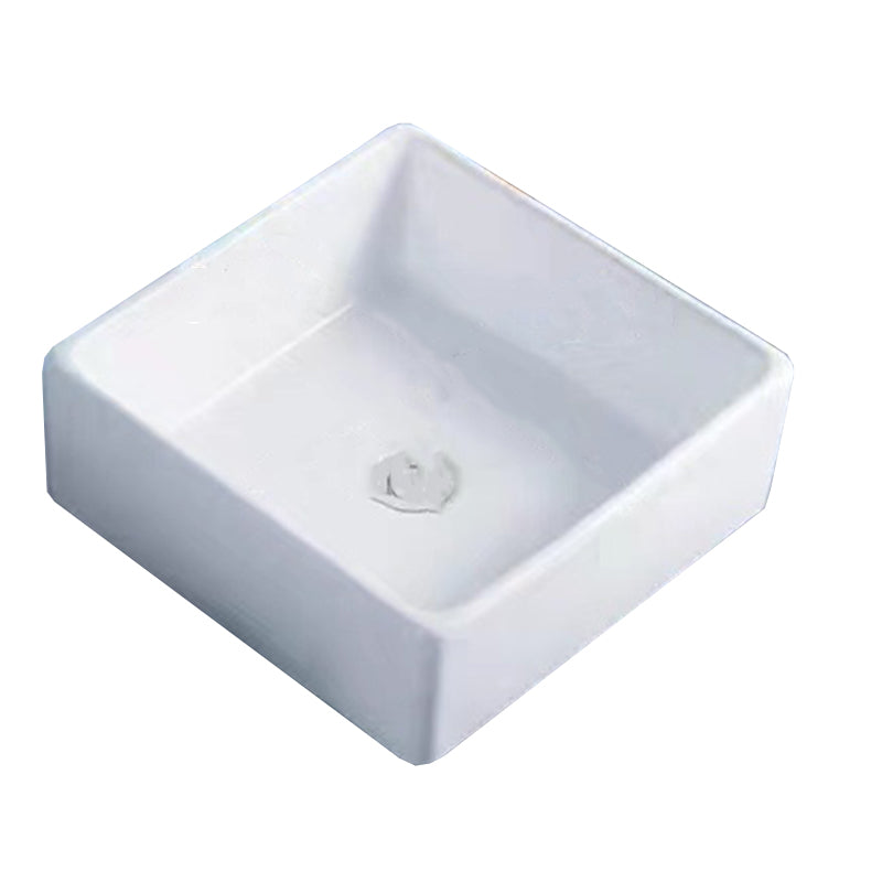 Modern Vessel Bathroom Sink Porcelain White Wash Stand for Bathroom Clearhalo 'Bathroom Remodel & Bathroom Fixtures' 'Bathroom Sinks & Faucet Components' 'Bathroom Sinks' 'bathroom_sink' 'Home Improvement' 'home_improvement' 'home_improvement_bathroom_sink' 6140169