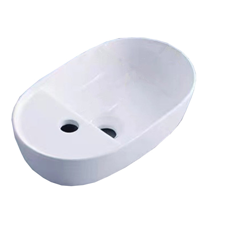 Modern Vessel Bathroom Sink Porcelain White Wash Stand for Bathroom Clearhalo 'Bathroom Remodel & Bathroom Fixtures' 'Bathroom Sinks & Faucet Components' 'Bathroom Sinks' 'bathroom_sink' 'Home Improvement' 'home_improvement' 'home_improvement_bathroom_sink' 6140174
