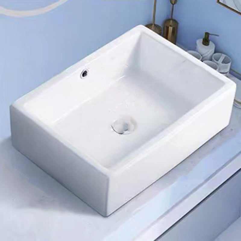 Modern Vessel Bathroom Sink Porcelain White Wash Stand for Bathroom 20"L x 15"W x 6"H Clearhalo 'Bathroom Remodel & Bathroom Fixtures' 'Bathroom Sinks & Faucet Components' 'Bathroom Sinks' 'bathroom_sink' 'Home Improvement' 'home_improvement' 'home_improvement_bathroom_sink' 6140177
