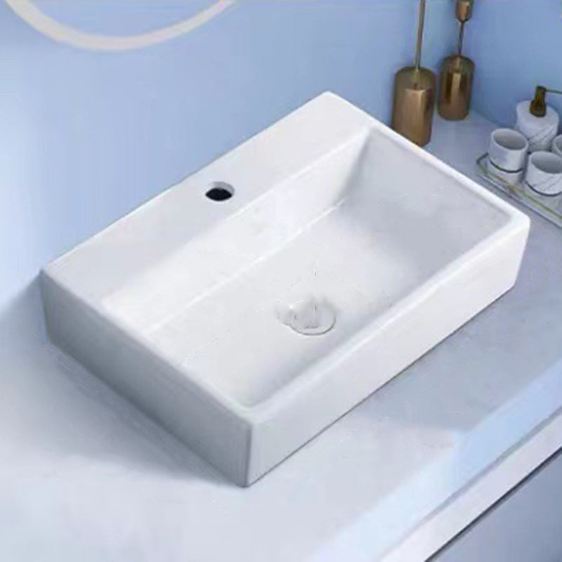 Modern Vessel Bathroom Sink Porcelain White Wash Stand for Bathroom 21"L x 15"W x 5"H Clearhalo 'Bathroom Remodel & Bathroom Fixtures' 'Bathroom Sinks & Faucet Components' 'Bathroom Sinks' 'bathroom_sink' 'Home Improvement' 'home_improvement' 'home_improvement_bathroom_sink' 6140179