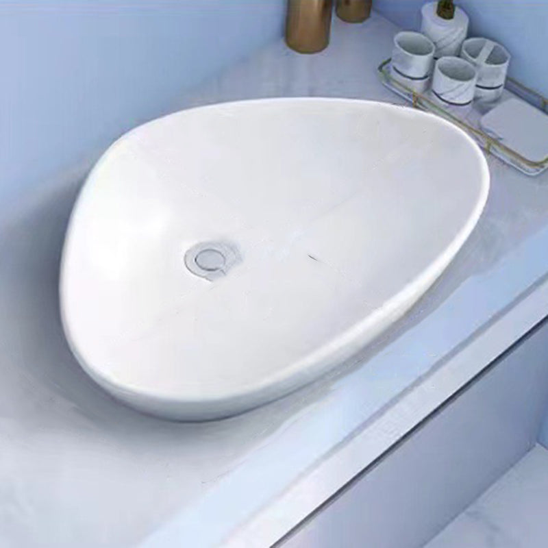 Modern Vessel Bathroom Sink Porcelain White Wash Stand for Bathroom 23"L x 15"W x 5"H Clearhalo 'Bathroom Remodel & Bathroom Fixtures' 'Bathroom Sinks & Faucet Components' 'Bathroom Sinks' 'bathroom_sink' 'Home Improvement' 'home_improvement' 'home_improvement_bathroom_sink' 6140180