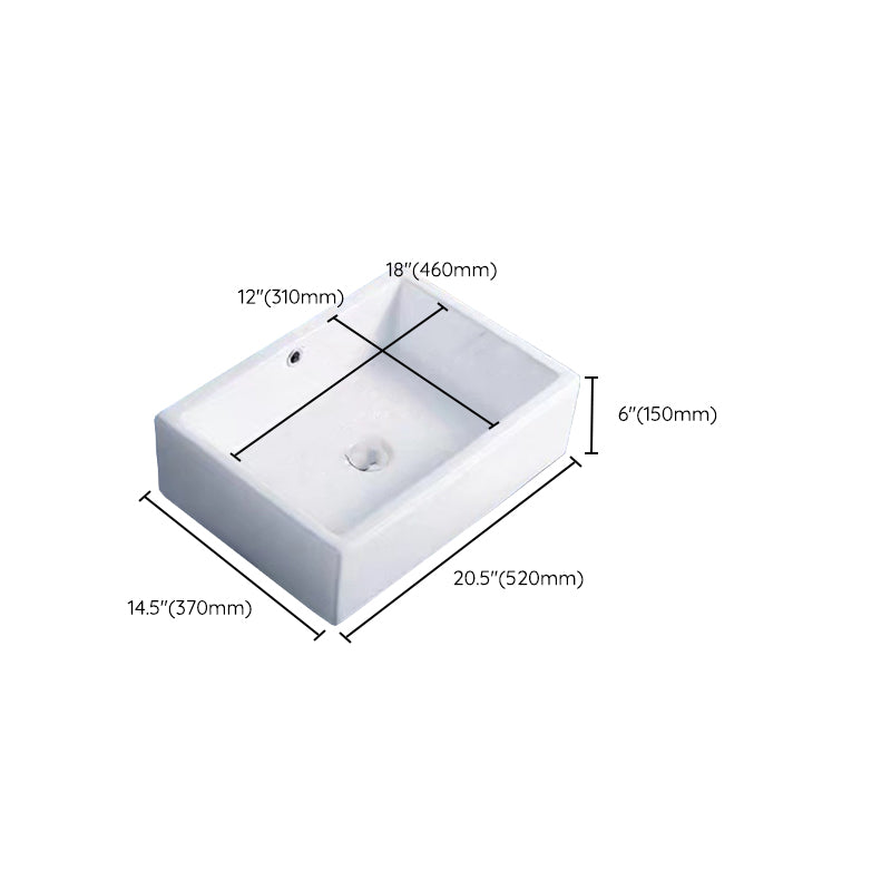 Modern Vessel Bathroom Sink Porcelain White Wash Stand for Bathroom Clearhalo 'Bathroom Remodel & Bathroom Fixtures' 'Bathroom Sinks & Faucet Components' 'Bathroom Sinks' 'bathroom_sink' 'Home Improvement' 'home_improvement' 'home_improvement_bathroom_sink' 6140201