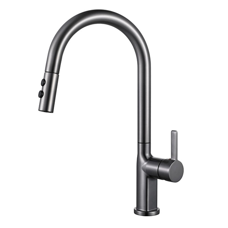 Industrial Style Faucet Centerset Faucets with Lever Handles Smoke Gray Clearhalo 'Bathroom Remodel & Bathroom Fixtures' 'Bathroom Sink Faucets' 'Bathroom Sinks & Faucet Components' 'bathroom_sink_faucets' 'Home Improvement' 'home_improvement' 'home_improvement_bathroom_sink_faucets' 6140207
