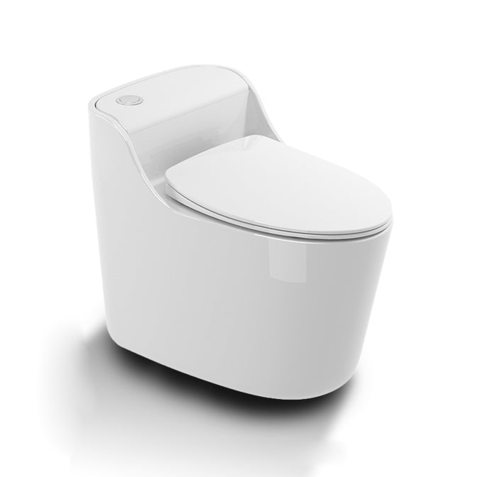 Modern Toilet Bowl Siphon Jet Toilet with Slow Close Seat for Bathroom White Clearhalo 'Bathroom Remodel & Bathroom Fixtures' 'Home Improvement' 'home_improvement' 'home_improvement_toilets' 'Toilets & Bidets' 'Toilets' 6142445