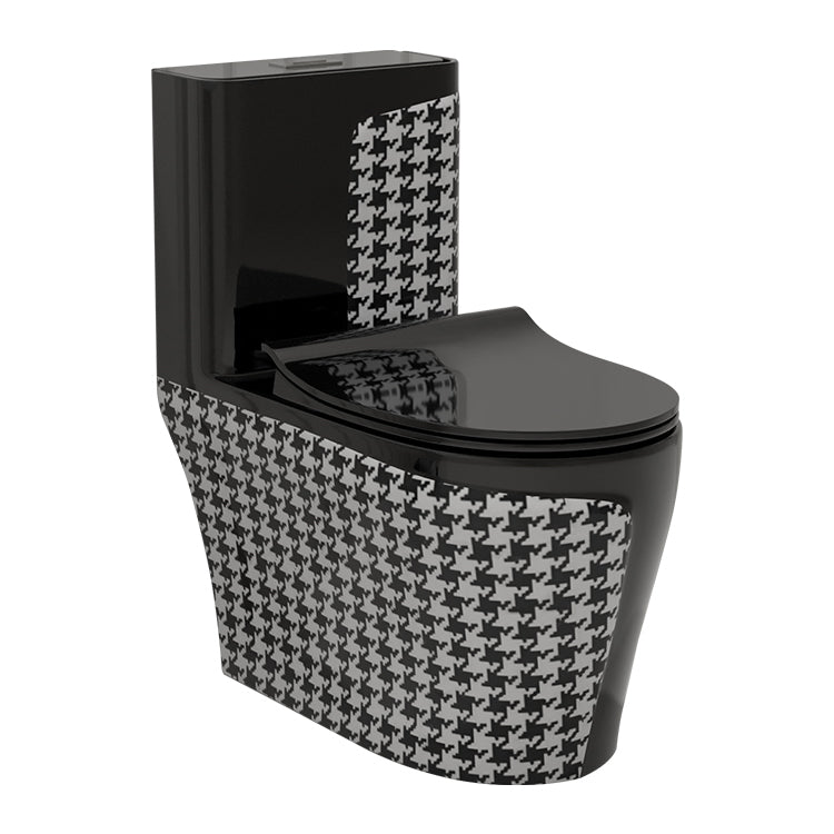 Floor Mount Flush Toilet Traditional Skirted One-Piece Toilet with Slow Close Seat Clearhalo 'Bathroom Remodel & Bathroom Fixtures' 'Home Improvement' 'home_improvement' 'home_improvement_toilets' 'Toilets & Bidets' 'Toilets' 6142524