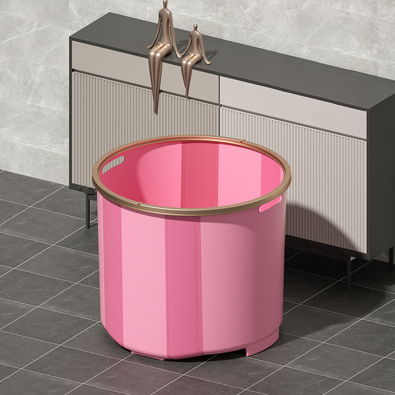 Plastic Round Foldable Bath Tub Soaking Freestanding Bathtub for Bathroom Pink Tub Clearhalo 'Bathroom Remodel & Bathroom Fixtures' 'Bathtubs' 'Home Improvement' 'home_improvement' 'home_improvement_bathtubs' 'Showers & Bathtubs' 6142695