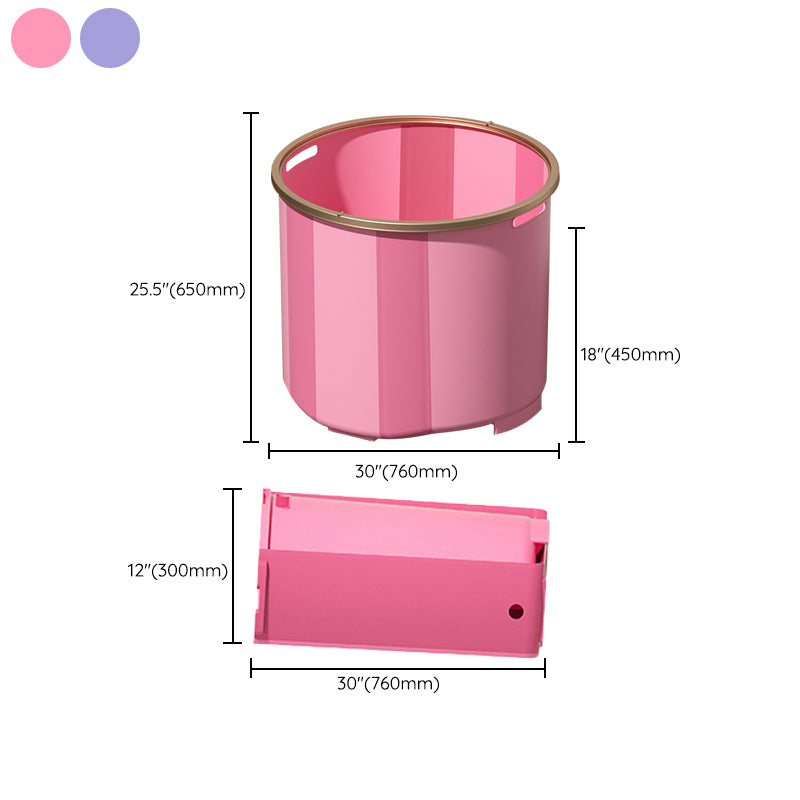 Plastic Round Foldable Bath Tub Soaking Freestanding Bathtub for Bathroom Clearhalo 'Bathroom Remodel & Bathroom Fixtures' 'Bathtubs' 'Home Improvement' 'home_improvement' 'home_improvement_bathtubs' 'Showers & Bathtubs' 6142705