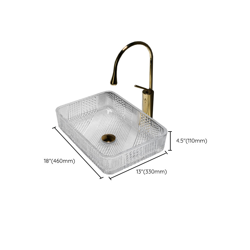 Modern Clear Wash Stand Glass Trough Bathroom Sink for Bathroom Clearhalo 'Bathroom Remodel & Bathroom Fixtures' 'Bathroom Sinks & Faucet Components' 'Bathroom Sinks' 'bathroom_sink' 'Home Improvement' 'home_improvement' 'home_improvement_bathroom_sink' 6149853