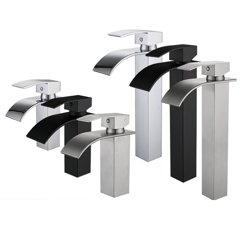 Waterfall Spout Sink Bathroom Faucet Light Luxury Basin Lavatory Faucet Clearhalo 'Bathroom Remodel & Bathroom Fixtures' 'Bathroom Sink Faucets' 'Bathroom Sinks & Faucet Components' 'bathroom_sink_faucets' 'Home Improvement' 'home_improvement' 'home_improvement_bathroom_sink_faucets' 6150681
