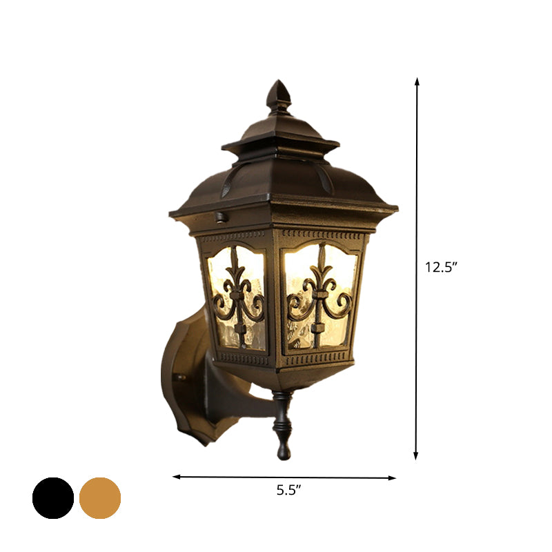 Aluminum Black/Brass Wall Sconce Light Arrow Flower 1 Bulb Rustic Up/Down Wall Lamp Fixture for Restaurant Clearhalo 'Wall Lamps & Sconces' 'Wall Lights' Lighting' 615908