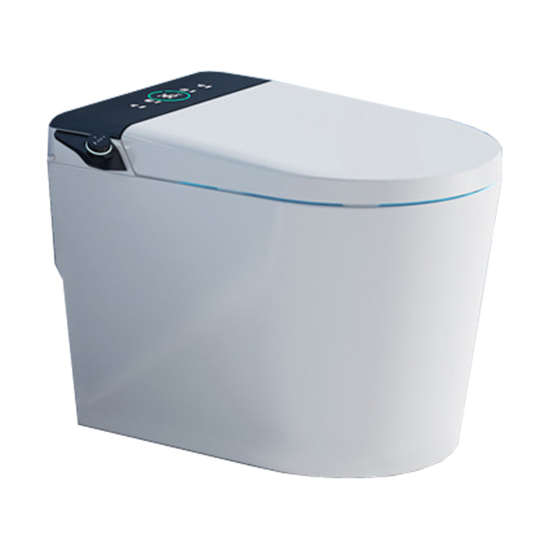Modern Heated Seat Toilet Bowl Floor Mount ABS Toilet with Toilet Seat 12" Auto Flip Clearhalo 'Bathroom Remodel & Bathroom Fixtures' 'Home Improvement' 'home_improvement' 'home_improvement_toilets' 'Toilets & Bidets' 'Toilets' 6160440
