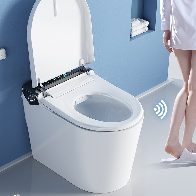 Modern Heated Seat Toilet Bowl Floor Mount ABS Toilet with Toilet Seat Clearhalo 'Bathroom Remodel & Bathroom Fixtures' 'Home Improvement' 'home_improvement' 'home_improvement_toilets' 'Toilets & Bidets' 'Toilets' 6160447