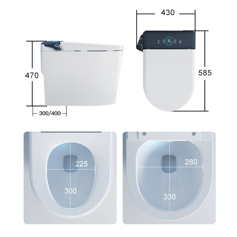 Modern Heated Seat Toilet Bowl Floor Mount ABS Toilet with Toilet Seat Clearhalo 'Bathroom Remodel & Bathroom Fixtures' 'Home Improvement' 'home_improvement' 'home_improvement_toilets' 'Toilets & Bidets' 'Toilets' 6160467