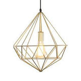 1 Light Prism Cage Pendant Lighting Modern Style Gold Metallic Suspension Lamp with Adjustable Cord Gold D Clearhalo 'Ceiling Lights' 'Modern Pendants' 'Modern' 'Pendant Lights' 'Pendants' Lighting' 61617