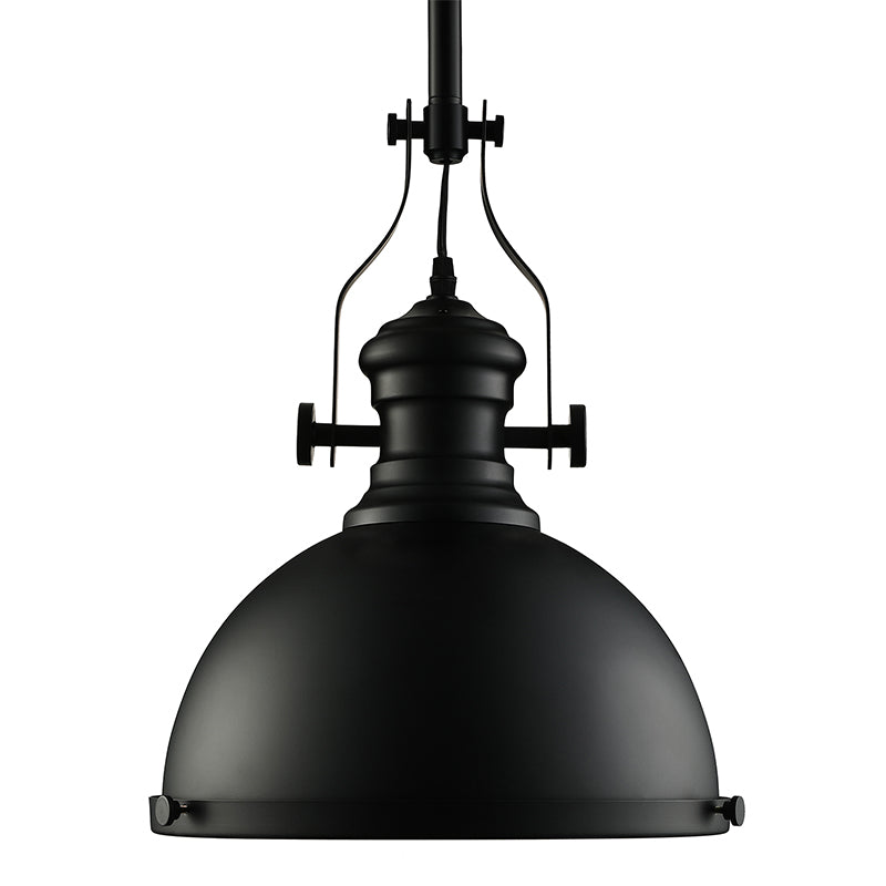 Black/White/Purple Finish 1 Light Pendant Lighting Vintage Metallic Domed Ceiling Light with Glass Diffuser, 12"/16"/16.5" Dia Clearhalo 'Art Deco Pendants' 'Black' 'Cast Iron' 'Ceiling Lights' 'Ceramic' 'Crystal' 'Industrial Pendants' 'Industrial' 'Metal' 'Middle Century Pendants' 'Pendant Lights' 'Pendants' 'Rustic Pendants' 'Tiffany' Lighting' 616496