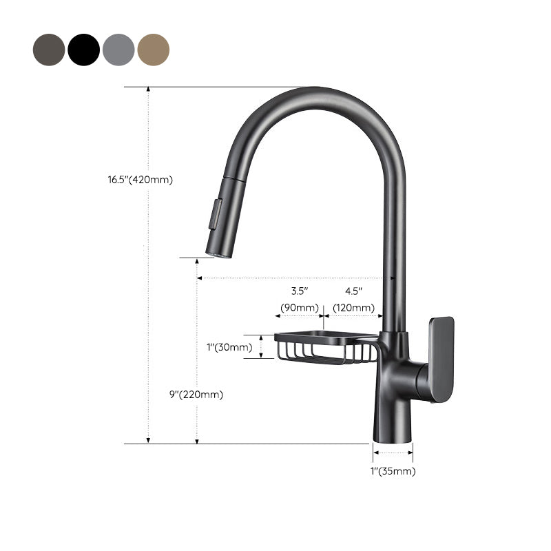 Modern Pot Filler Brass Pulldown Sprayer with Accessories Swivel Spout Kitchen Faucet Clearhalo 'Home Improvement' 'home_improvement' 'home_improvement_kitchen_faucets' 'Kitchen Faucets' 'Kitchen Remodel & Kitchen Fixtures' 'Kitchen Sinks & Faucet Components' 'kitchen_faucets' 6167110