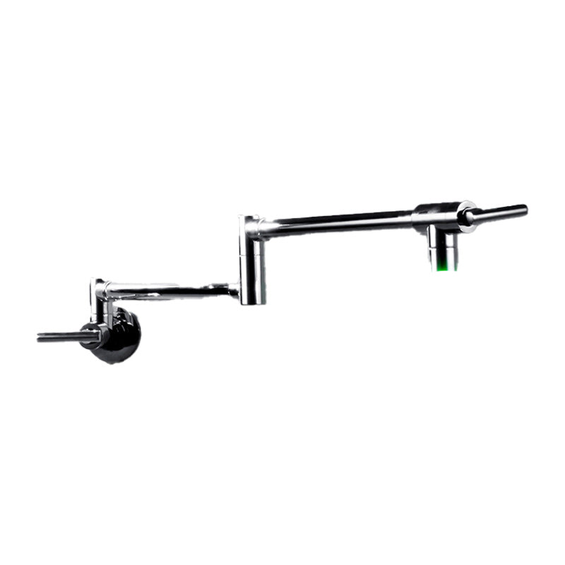 1-Handle Vanity Sink Faucet 1-Hole Foldable Wall Mounted Bathroom Faucet Clearhalo 'Bathroom Remodel & Bathroom Fixtures' 'Bathroom Sink Faucets' 'Bathroom Sinks & Faucet Components' 'bathroom_sink_faucets' 'Home Improvement' 'home_improvement' 'home_improvement_bathroom_sink_faucets' 6167880