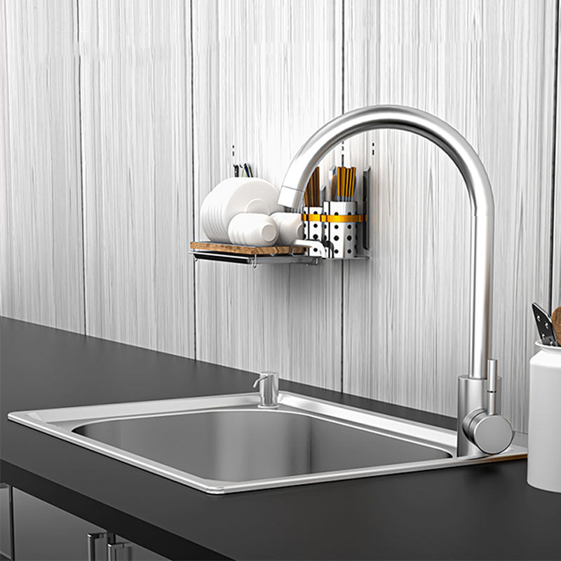 Modern Workstation Sink Stainless Steel Drain Assembly and Faucet Kitchen Sink Clearhalo 'Home Improvement' 'home_improvement' 'home_improvement_kitchen_sinks' 'Kitchen Remodel & Kitchen Fixtures' 'Kitchen Sinks & Faucet Components' 'Kitchen Sinks' 'kitchen_sinks' 6176604
