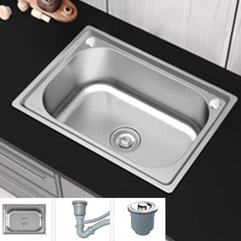 Modern Workstation Sink Stainless Steel Drain Assembly and Faucet Kitchen Sink Sink Only Clearhalo 'Home Improvement' 'home_improvement' 'home_improvement_kitchen_sinks' 'Kitchen Remodel & Kitchen Fixtures' 'Kitchen Sinks & Faucet Components' 'Kitchen Sinks' 'kitchen_sinks' 6176606