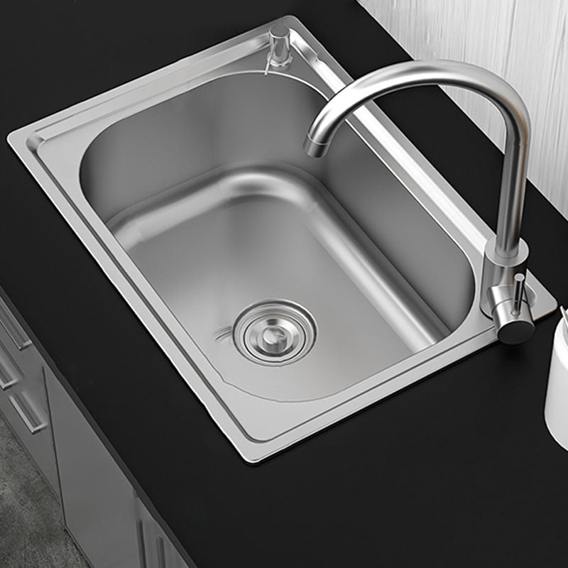 Modern Workstation Sink Stainless Steel Drain Assembly and Faucet Kitchen Sink Clearhalo 'Home Improvement' 'home_improvement' 'home_improvement_kitchen_sinks' 'Kitchen Remodel & Kitchen Fixtures' 'Kitchen Sinks & Faucet Components' 'Kitchen Sinks' 'kitchen_sinks' 6176609