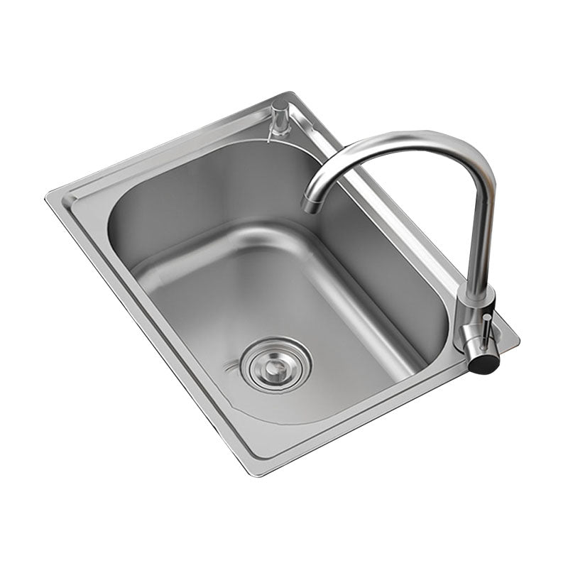 Modern Workstation Sink Stainless Steel Drain Assembly and Faucet Kitchen Sink Clearhalo 'Home Improvement' 'home_improvement' 'home_improvement_kitchen_sinks' 'Kitchen Remodel & Kitchen Fixtures' 'Kitchen Sinks & Faucet Components' 'Kitchen Sinks' 'kitchen_sinks' 6176610