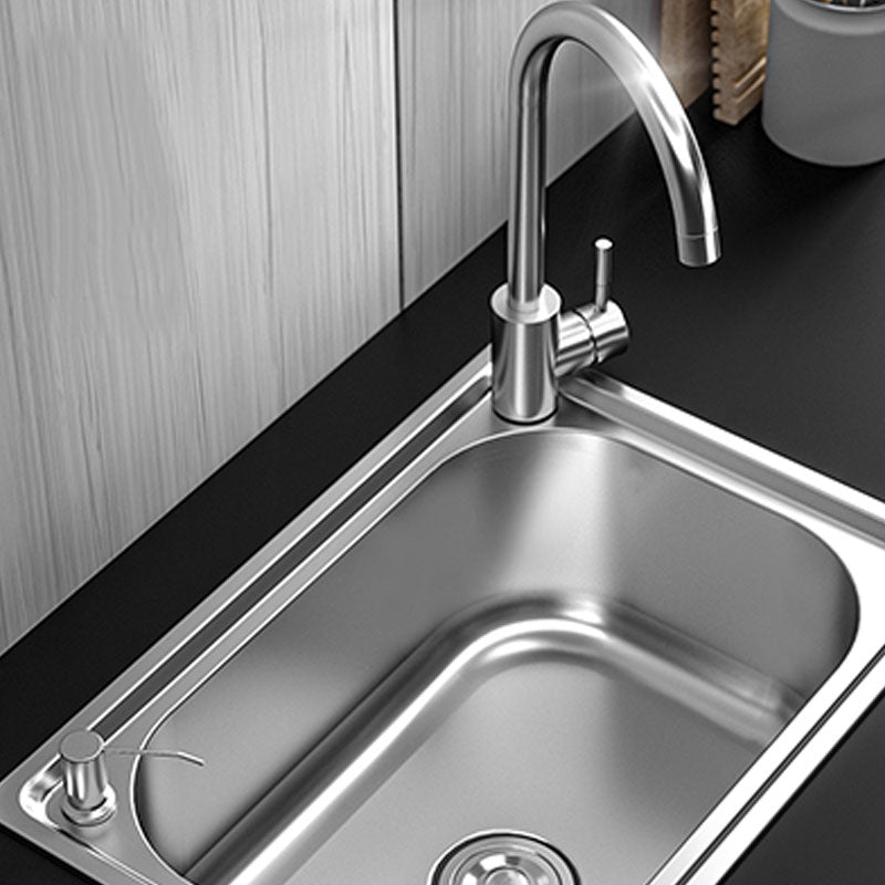 Modern Workstation Sink Stainless Steel Drain Assembly and Faucet Kitchen Sink Clearhalo 'Home Improvement' 'home_improvement' 'home_improvement_kitchen_sinks' 'Kitchen Remodel & Kitchen Fixtures' 'Kitchen Sinks & Faucet Components' 'Kitchen Sinks' 'kitchen_sinks' 6176616