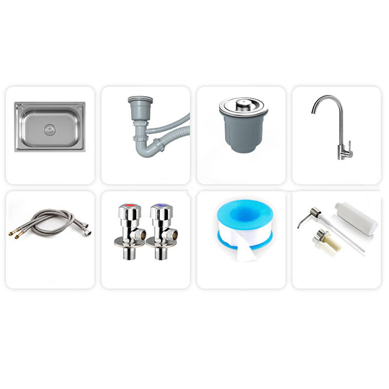 Modern Workstation Sink Stainless Steel Drain Assembly and Faucet Kitchen Sink Clearhalo 'Home Improvement' 'home_improvement' 'home_improvement_kitchen_sinks' 'Kitchen Remodel & Kitchen Fixtures' 'Kitchen Sinks & Faucet Components' 'Kitchen Sinks' 'kitchen_sinks' 6176620