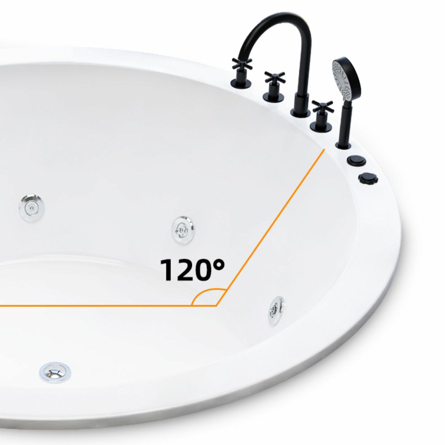 Modern Round Drop-in Bathtub Acrylic-Fiberglass Soaking/Air Bathtub Clearhalo 'Bathroom Remodel & Bathroom Fixtures' 'Bathtubs' 'Home Improvement' 'home_improvement' 'home_improvement_bathtubs' 'Showers & Bathtubs' 6176758