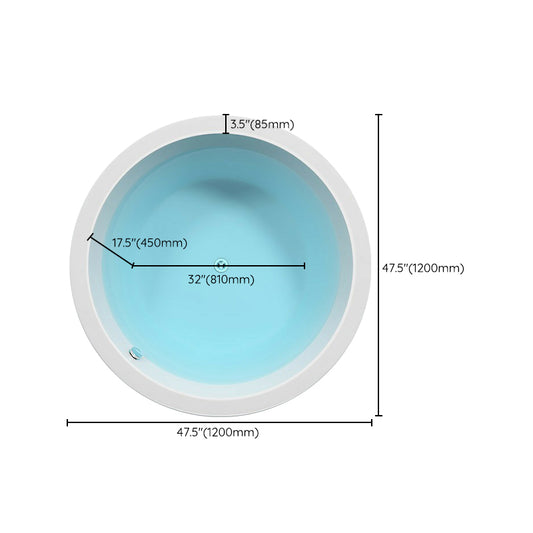 Modern Round Drop-in Bathtub Acrylic-Fiberglass Soaking/Air Bathtub Clearhalo 'Bathroom Remodel & Bathroom Fixtures' 'Bathtubs' 'Home Improvement' 'home_improvement' 'home_improvement_bathtubs' 'Showers & Bathtubs' 6176767