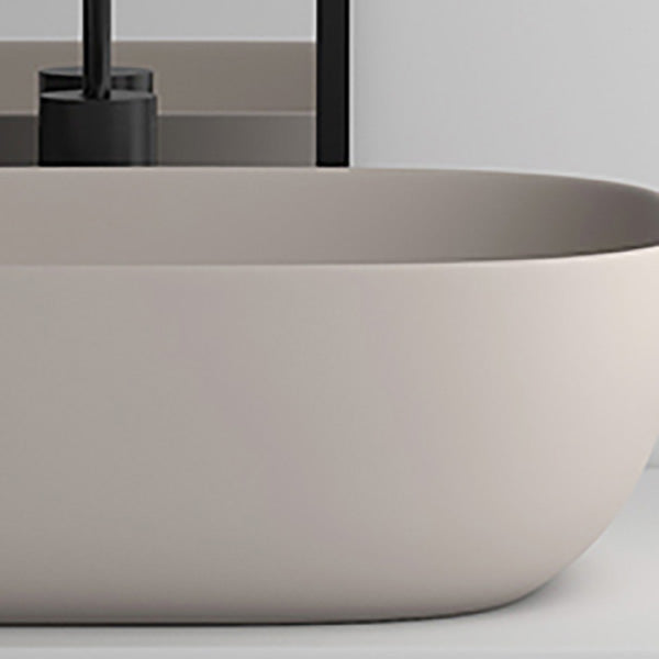 Modern Bathroom Sink Pop-Up Drain Porcelain Solid Color Oval-Shape Vessel Clearhalo 'Bathroom Remodel & Bathroom Fixtures' 'Bathroom Sinks & Faucet Components' 'Bathroom Sinks' 'bathroom_sink' 'Home Improvement' 'home_improvement' 'home_improvement_bathroom_sink' 6176860