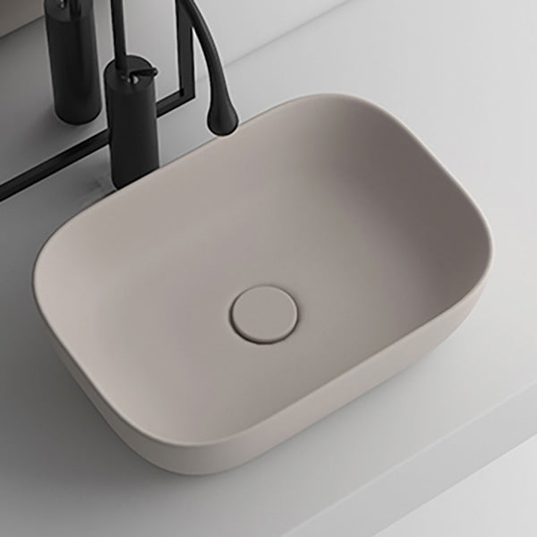 Modern Bathroom Sink Pop-Up Drain Porcelain Solid Color Oval-Shape Vessel Clearhalo 'Bathroom Remodel & Bathroom Fixtures' 'Bathroom Sinks & Faucet Components' 'Bathroom Sinks' 'bathroom_sink' 'Home Improvement' 'home_improvement' 'home_improvement_bathroom_sink' 6176867