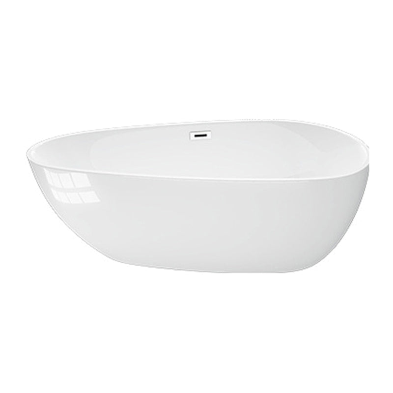 Matte Finish Oval Bathtub with Drain and Overflow Trim Acrylic Soaking Freestanding Tub Clearhalo 'Bathroom Remodel & Bathroom Fixtures' 'Bathtubs' 'Home Improvement' 'home_improvement' 'home_improvement_bathtubs' 'Showers & Bathtubs' 6180667