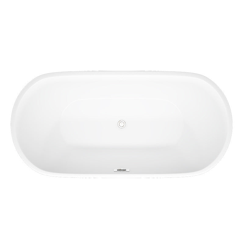 Oval Tub with Drain and Overflow Trim Modern Acrylic Soaking Bathtub Clearhalo 'Bathroom Remodel & Bathroom Fixtures' 'Bathtubs' 'Home Improvement' 'home_improvement' 'home_improvement_bathtubs' 'Showers & Bathtubs' 6180722