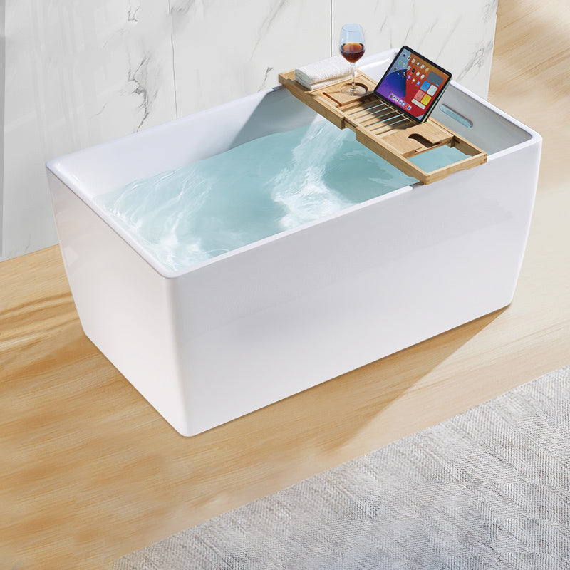 Freestanding Acrylic Bathtub Oval Soaking Tub with Slotted Overflow & Pop-up Drain 47"L x 30"W x 24"H Clearhalo 'Bathroom Remodel & Bathroom Fixtures' 'Bathtubs' 'Home Improvement' 'home_improvement' 'home_improvement_bathtubs' 'Showers & Bathtubs' 6180734