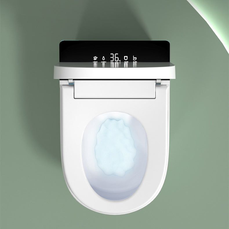 Modern Flush Toilet Heated Seat One-Piece Toilet with Slow Close Seat Clearhalo 'Bathroom Remodel & Bathroom Fixtures' 'Home Improvement' 'home_improvement' 'home_improvement_toilets' 'Toilets & Bidets' 'Toilets' 6191105
