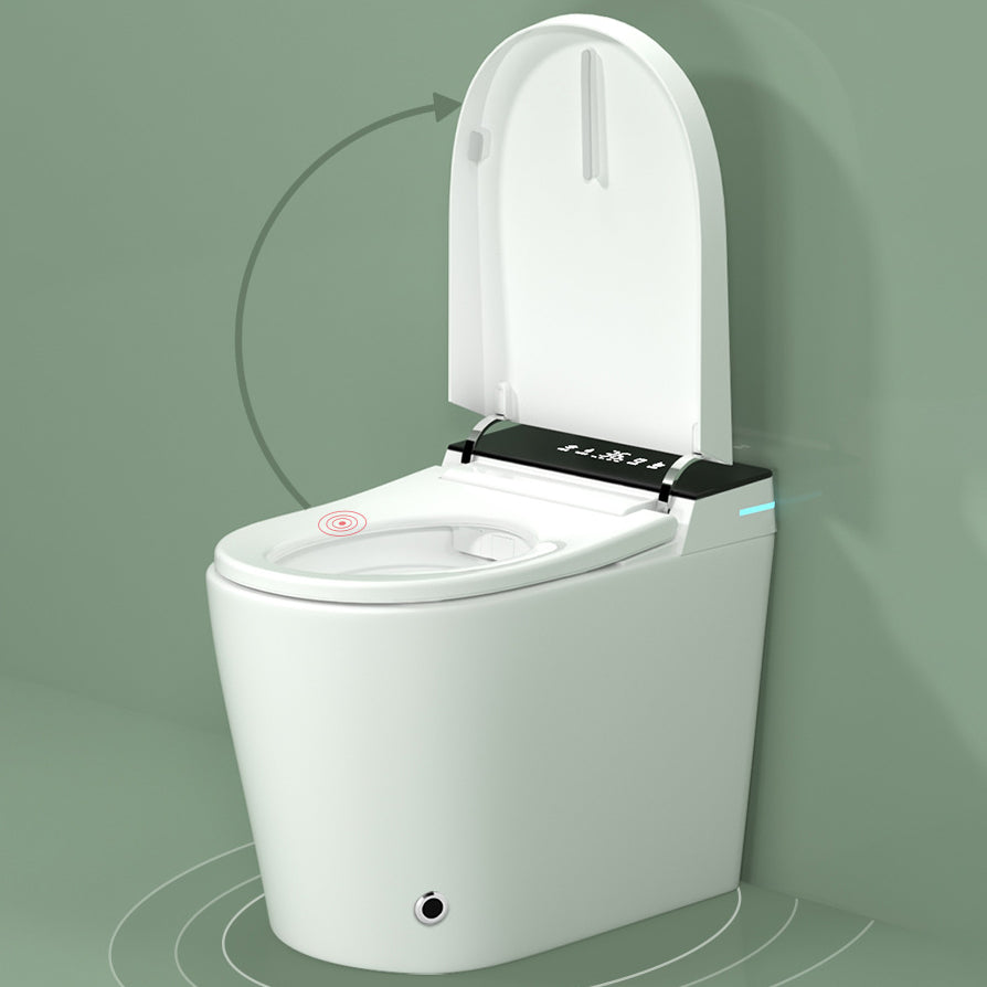 Modern Flush Toilet Heated Seat One-Piece Toilet with Slow Close Seat Clearhalo 'Bathroom Remodel & Bathroom Fixtures' 'Home Improvement' 'home_improvement' 'home_improvement_toilets' 'Toilets & Bidets' 'Toilets' 6191107